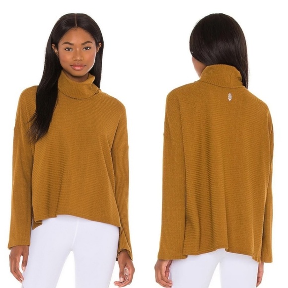 Free People FP Movement Can't Handle This Turtleneck High Atlas bell slv rust s - Picture 3 of 9